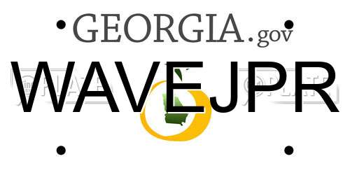 WAVEJPR Georgia License Plate