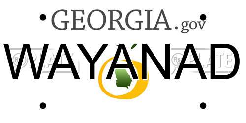 WAYANAD Georgia License Plate