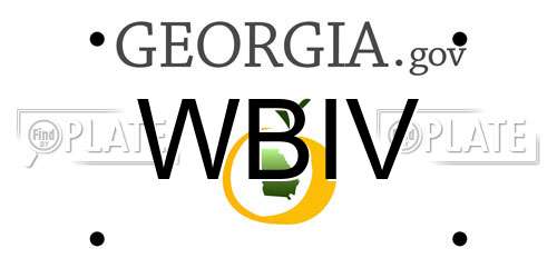 WBIV Georgia License Plate