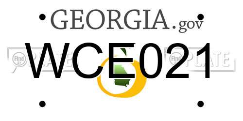 WCE021 Georgia License Plate