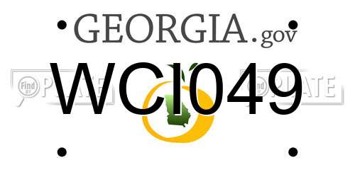 WCI049 Georgia License Plate