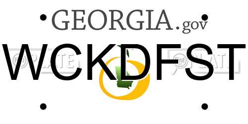 WCKDFST Georgia License Plate