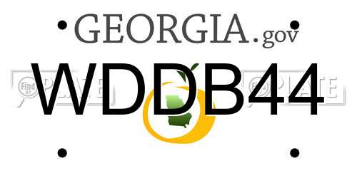 WDDB44 Georgia License Plate
