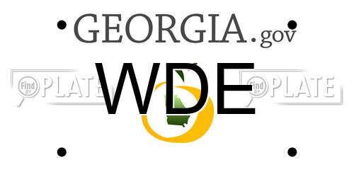 WDE Georgia License Plate