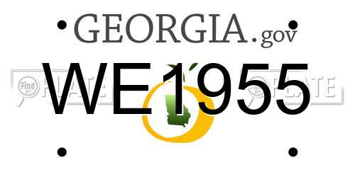 WE1955 Georgia License Plate