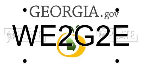 WE2G2E Georgia License Plate