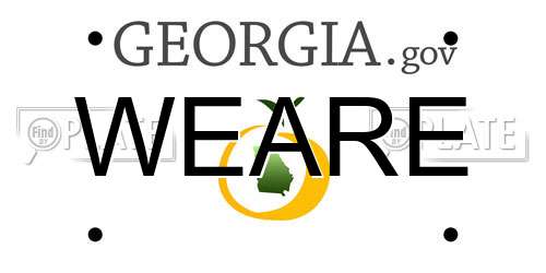 WEARE Georgia License Plate
