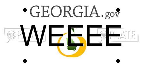 WEEEE Georgia License Plate
