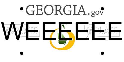 WEEEEEE Georgia License Plate