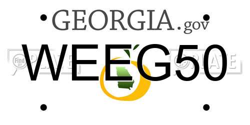 WEEG50 Georgia License Plate