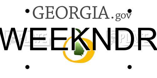 WEEKNDR Georgia License Plate