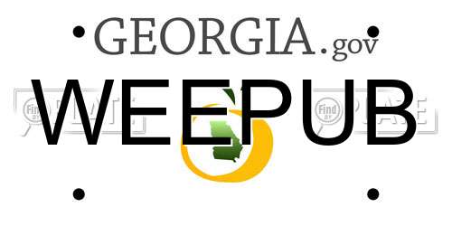 WEEPUB Georgia License Plate
