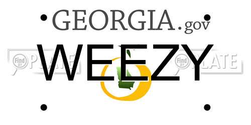 WEEZY Georgia License Plate