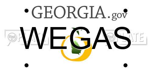 WEGAS Georgia License Plate