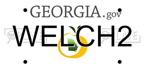 WELCH2 Georgia License Plate