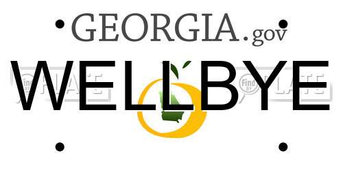 WELLBYE Georgia License Plate