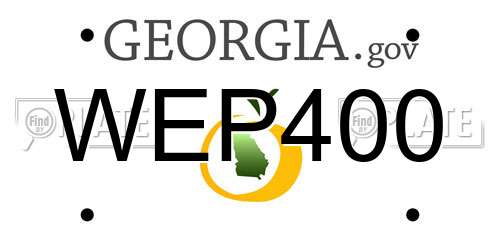 WEP400 Georgia License Plate