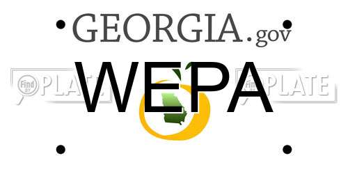 WEPA Georgia License Plate