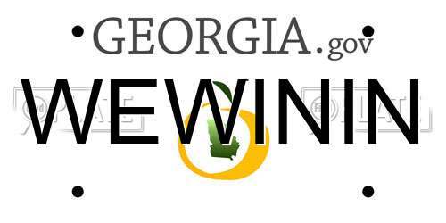 WEWININ Georgia License Plate