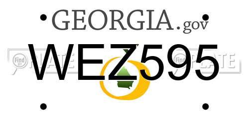 WEZ595 Georgia License Plate
