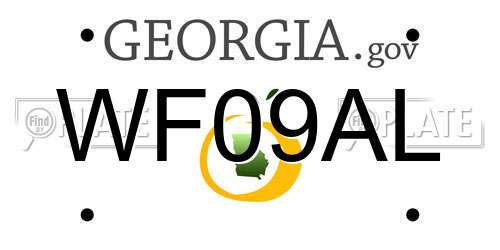 WF09AL Georgia License Plate