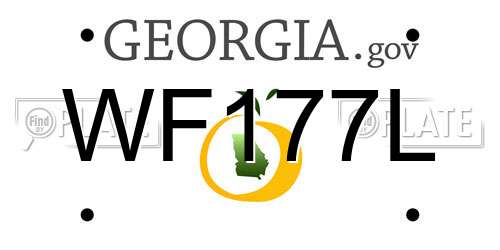 WF177L Georgia License Plate