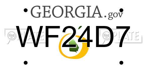 WF24D7 Georgia License Plate