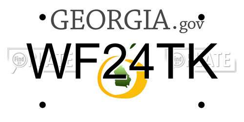 WF24TK Georgia License Plate