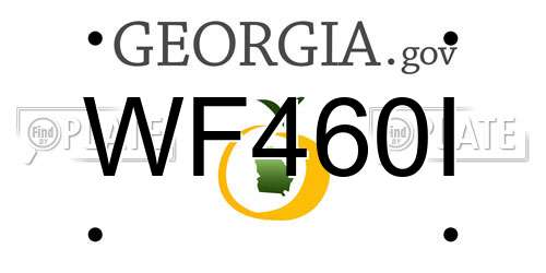 WF460I Georgia License Plate