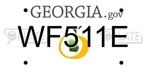 WF511E Georgia License Plate