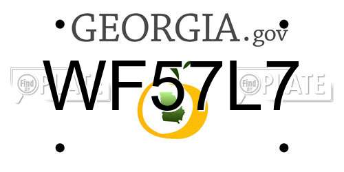 WF57L7 Georgia License Plate