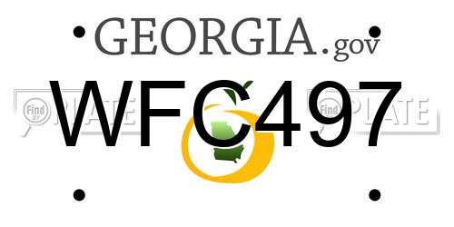 WFC497 Georgia License Plate