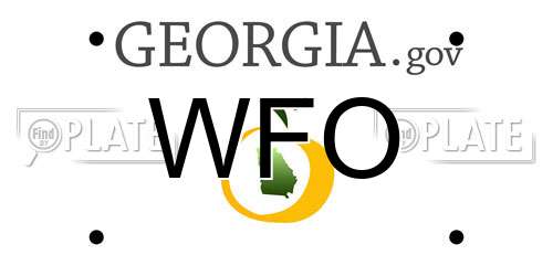 WFO Georgia License Plate