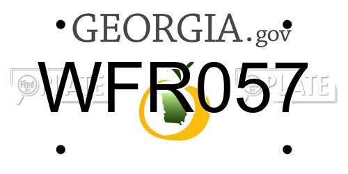 WFR057 Georgia License Plate