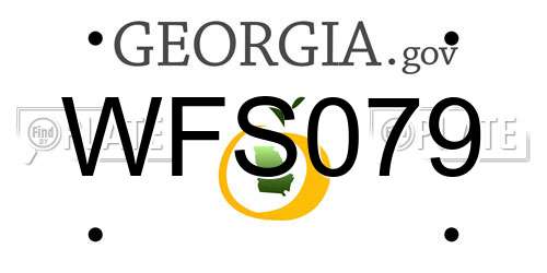 WFS079 Georgia License Plate