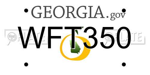 WFT350 Georgia License Plate