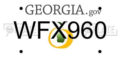 WFX960 Georgia License Plate