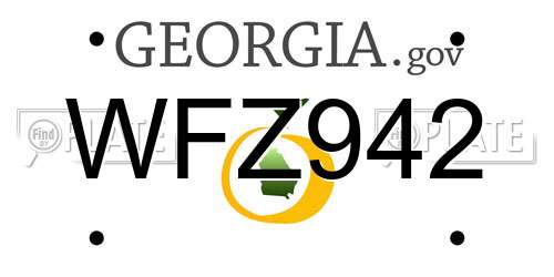 WFZ942 Georgia License Plate