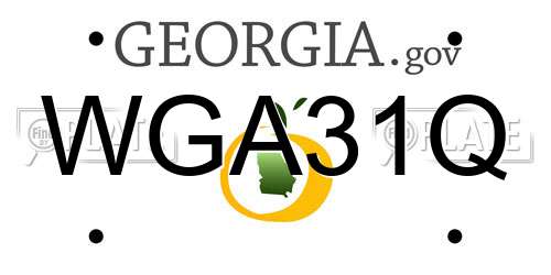 WGA31Q Georgia License Plate