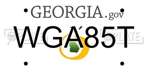 WGA85T Georgia License Plate