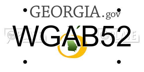 WGAB52 Georgia License Plate