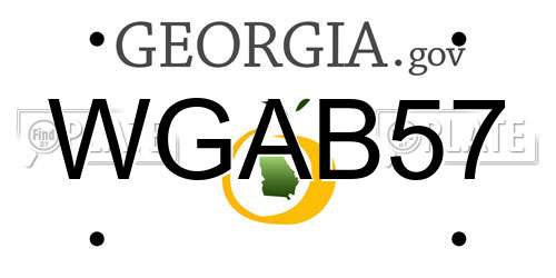 WGAB57 Georgia License Plate
