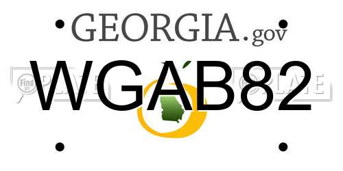 WGAB82 Georgia License Plate