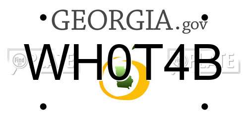 WH0T4B Georgia License Plate
