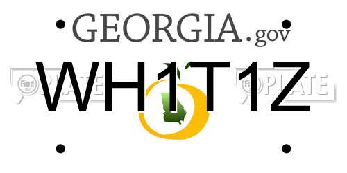 WH1T1Z Georgia License Plate