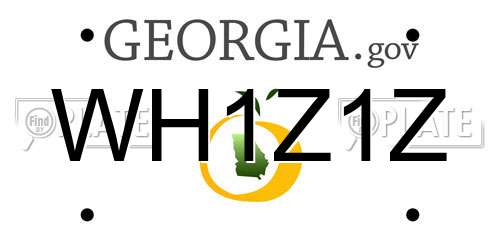 WH1Z1Z Georgia License Plate