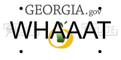 WHAAAT Georgia License Plate
