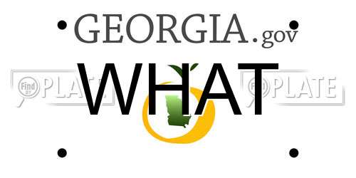 WHAT Georgia License Plate