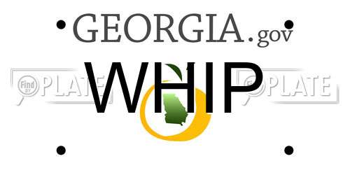 WHIP Georgia License Plate