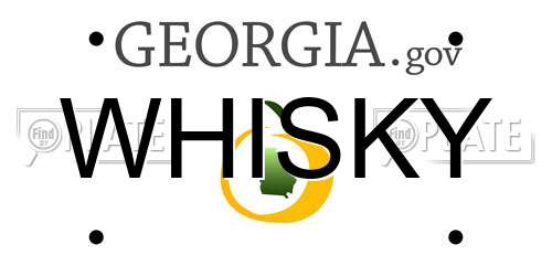 WHISKY Georgia License Plate